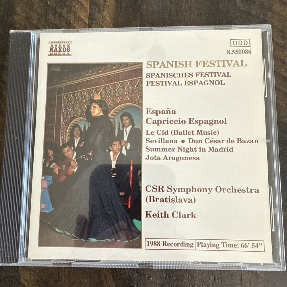 Spanish Festival Classical CD Various Artists Keith Clark Naxos 8.550086 1992
